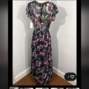 Alexa B Nites Maxi Dress Womens 8 Empire Surplice Feminine Summer Resort Flowy